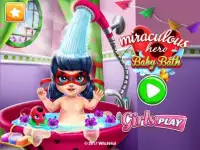 Ladybug Baby Bath Girl Game Screen Shot 1