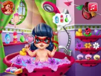 Ladybug Baby Bath Girl Game Screen Shot 0
