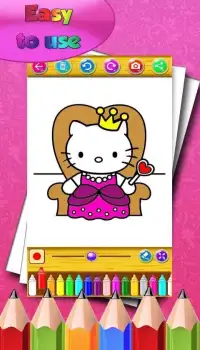 How to color Kitty for fans Screen Shot 2