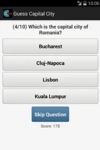 Capital City Quiz Screen Shot 3
