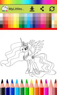Coloring Book for My Pony Screen Shot 0