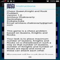 Chess Queen,Knight and Rook Problem Screen Shot 3