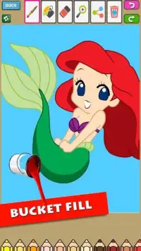 Little Mermaid Coloring Book Screen Shot 2