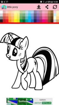 pony game : Pony coloring pages Screen Shot 1