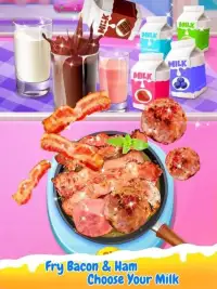 Breakfast Maker - Make Cloud Egg, Bacon & Milk Screen Shot 1
