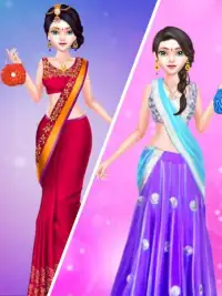 Indian Wedding Fashion Gopi Girl Makeover Salon Screen Shot 2