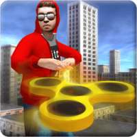 Fidget Spinner Frisbee Hero vs Crime City Gangster
