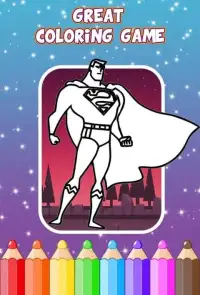 Superhero Coloring Game Screen Shot 1