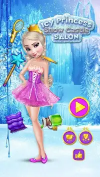 Icy Putri Salju Kastil Salon-Sihir Berdandan game Screen Shot 7