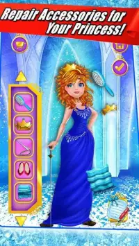 Icy Putri Salju Kastil Salon-Sihir Berdandan game Screen Shot 4