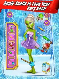 Icy Putri Salju Kastil Salon-Sihir Berdandan game Screen Shot 12