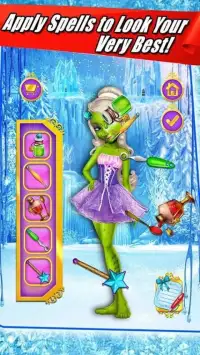 Icy Putri Salju Kastil Salon-Sihir Berdandan game Screen Shot 5