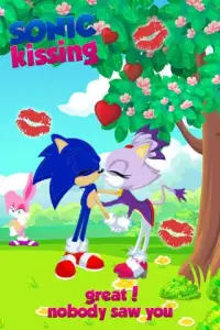 Sonic and Amy Kissing Game Screen Shot 0