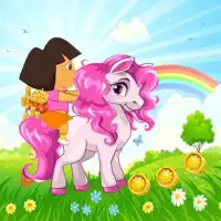 Little Dora Magical Pony Forest Run Screen Shot 1