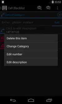 Call Blacklist Screen Shot 3