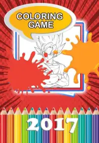 Draw Super Blue Goku Saiyan-Coloring app Screen Shot 3