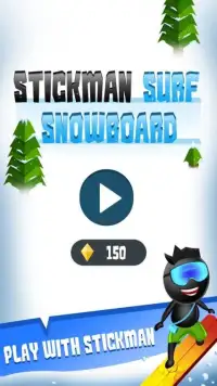 Stickman Surf Snowboard Screen Shot 5