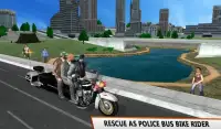 Bus Bike Parking Game: Police Bike City Driving Screen Shot 2