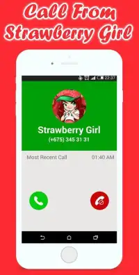 Call From Strawberry Girl - Girls Games Screen Shot 2
