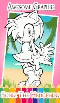 Coloring pages for bash sonic fans Screen Shot 1