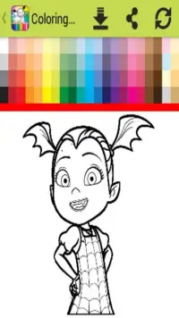 Coloring book for vampiriina Screen Shot 2