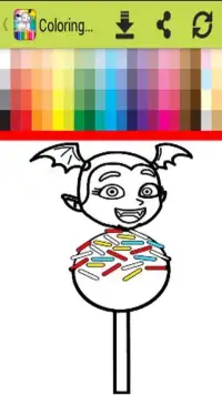 Coloring book for vampiriina Screen Shot 3