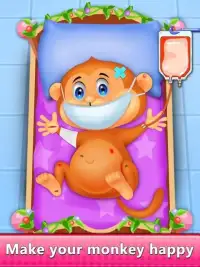 Pet Monkey Care - Baby Animal Doctor Games Screen Shot 3