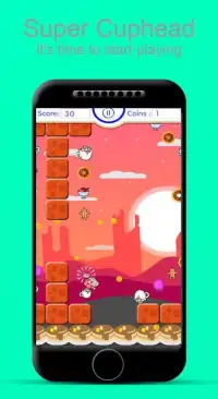 Adventure Game - Angry Cup on Head Super"Eat&Jump" Screen Shot 1
