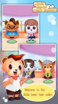Little Bear Hair Salon - Kids Games Screen Shot 4