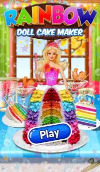 Rainbow Doll Cake Maker DIY Screen Shot 4