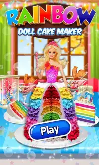 Rainbow Doll Cake Maker DIY Screen Shot 9