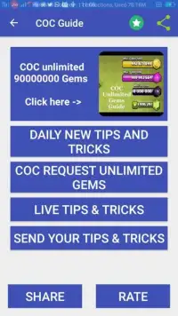 Gems Guide Unlimited COC Pro Tips and Tricks Screen Shot 0