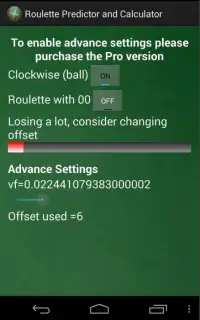 Roulette Predictor &Calculator Screen Shot 1