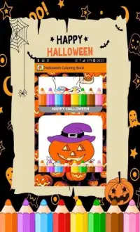 Halloween coloring pages : witches & Pumpkins Screen Shot 6