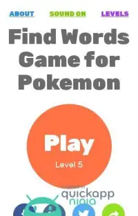 Find Words Game for Pokemon Screen Shot 4