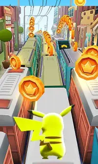 Subway Pikachu City Runner Screen Shot 1