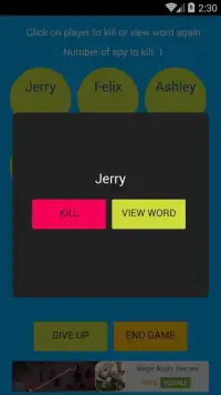 Who is spy- Party word game Screen Shot 0