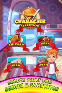 Burger Making Fast Food Restaurant Game Screen Shot 2