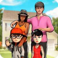 Virtual Dad: Family walk in City