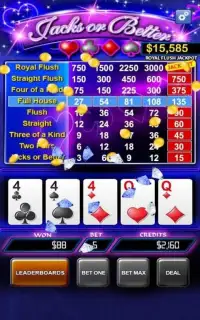 Video Poker - Jacks or Better Screen Shot 2