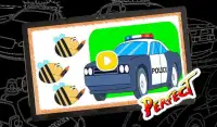 Painting Police Car Coloring Book Game for Kids Screen Shot 2
