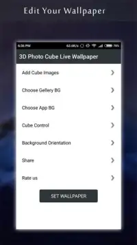 3D Photo Cube Live Wallpaper Screen Shot 4