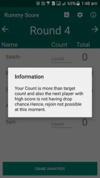Rummy Score -Play Smart Screen Shot 1