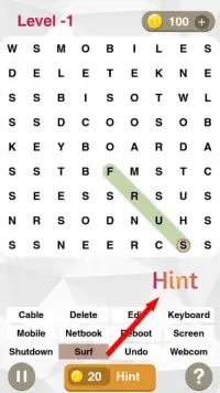 Word Search Puzzle : Classic Word Games Screen Shot 1