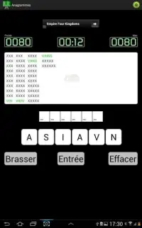 Anagrammes Mot Quiz - Francais Screen Shot 1