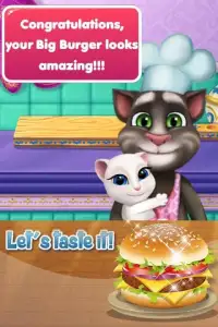 Talking Cat Burger Maker - Kitchen Cooking Game Screen Shot 0