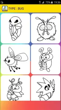 coloring game of pokemo monsters Screen Shot 5