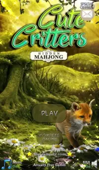 Hidden Mahjong: Cute Critters Screen Shot 4