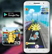 Temple Pikachu Subway and Squirtle Run Screen Shot 3