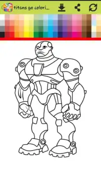 How to color Titans Go ( coloring pages game ) Screen Shot 0